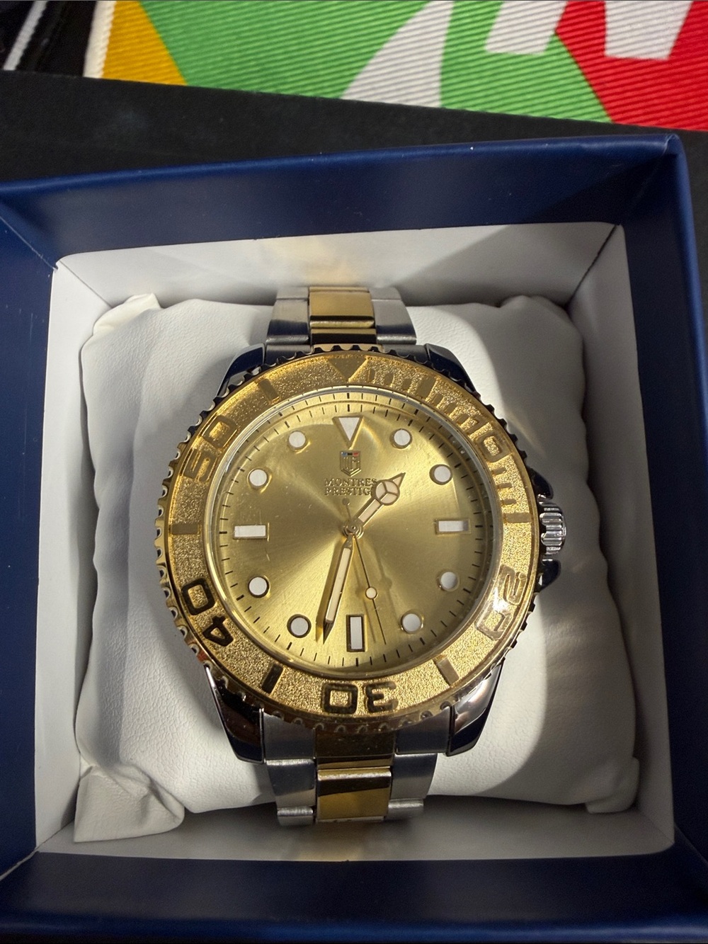 Two-Tone Gold Dial Dive Watch